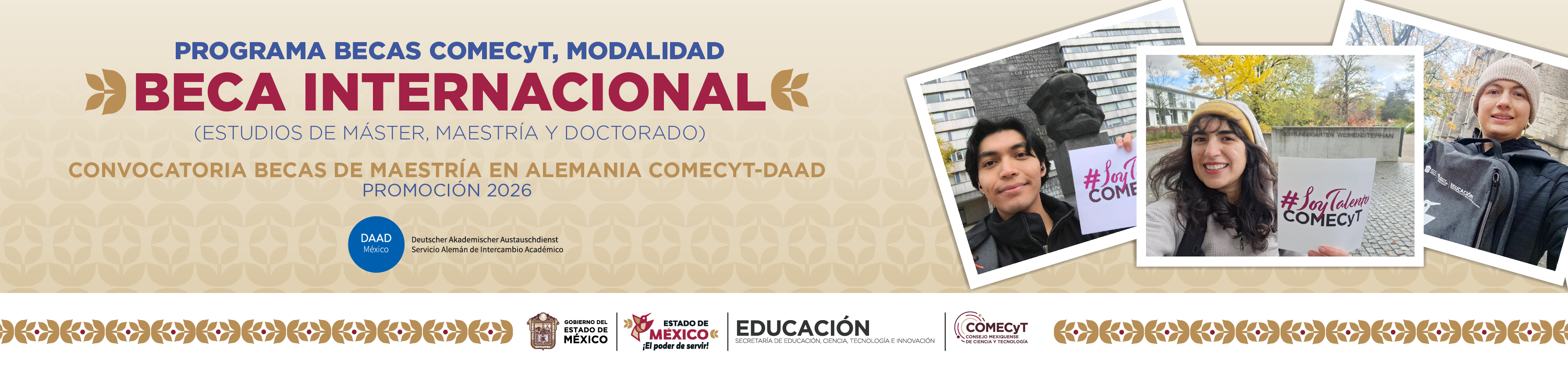 Programa Becas COMECYT, Modalidad Beca Internacional (Estudios de Maestría)