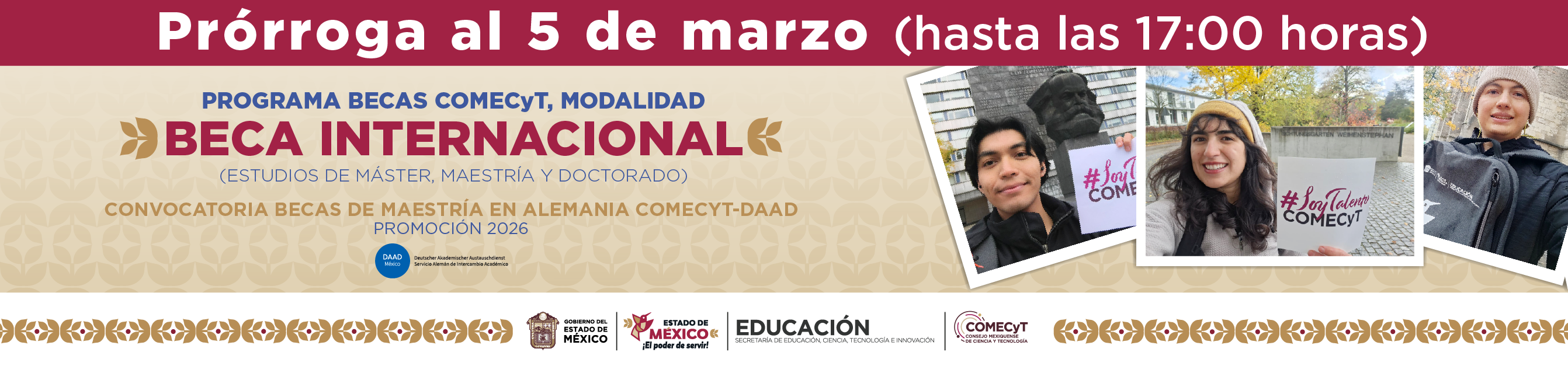 CONVOCATORIA BECAS DE MAESTRÍA EN ALEMANIA COMECYT