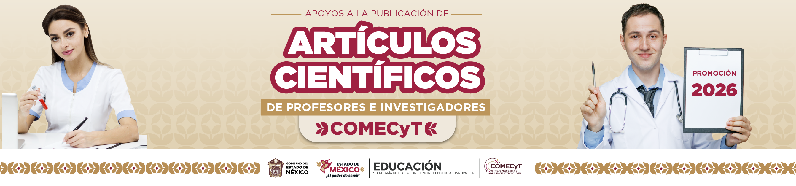 Apoyos a la publicación de artículos científicos de profesores e investigadores COMECyT